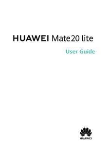 Huawei Mate 20 Lite manual. Camera Instructions.